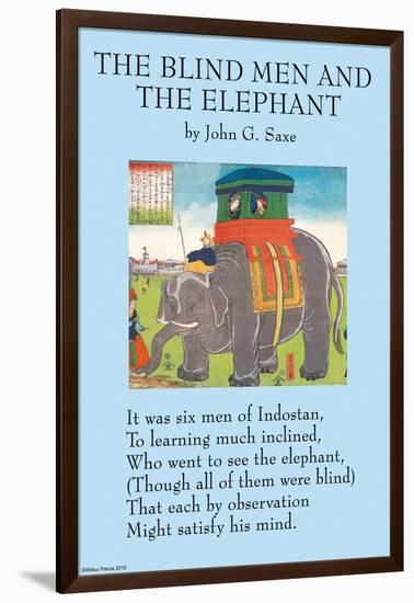 The Blind Men & the Elephant-null-Framed Art Print