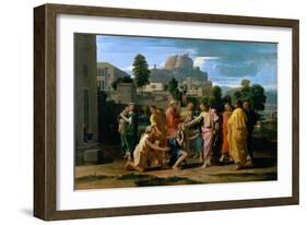 The Blind of Jericho, or Christ Healing the Blind, 1650-Nicolas Poussin-Framed Giclee Print