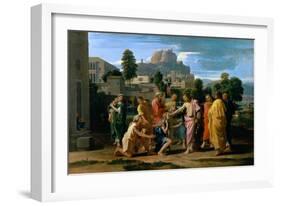 The Blind of Jericho, or Christ Healing the Blind, 1650-Nicolas Poussin-Framed Giclee Print