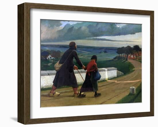 The Blind One Par Laermans, Eugene (1864-1940), 1898 - Oil on Canvas, 134X174 - Royal Museum of Fin-Eugene Laermans-Framed Giclee Print