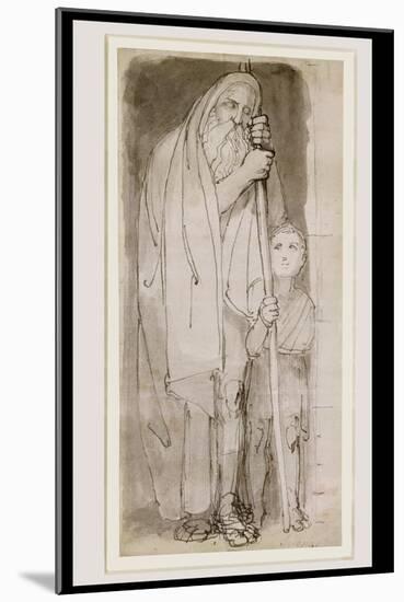 The Blind Tiresias and a Boy-John Flaxman-Mounted Giclee Print