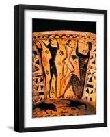 The Blinding of Polyphemus, 7th circa BCE, Early Attic Amphora, Black-Figured-null-Framed Giclee Print