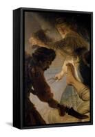 The Blinding of Samson-Rembrandt van Rijn-Framed Stretched Canvas