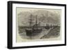 The Block in the Suez Canal, Procession of Steamers after the Renewal of Traffic-William Lionel Wyllie-Framed Giclee Print