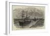 The Block in the Suez Canal, Procession of Steamers after the Renewal of Traffic-William Lionel Wyllie-Framed Giclee Print