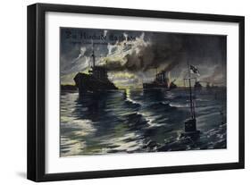 The Blockade of England, World War I-null-Framed Giclee Print