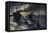 The Blockade of England, World War I-null-Framed Stretched Canvas