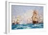 The Blockade of Toulon, the Action Off Bandol in 1810, 1918-Charles Edward Dixon-Framed Giclee Print