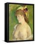 The Blonde with Bare Breasts-Edouard Manet-Framed Stretched Canvas