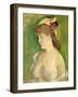 The Blonde with Bare Breasts-Edouard Manet-Framed Giclee Print