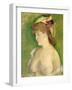 The Blonde with Bare Breasts-Edouard Manet-Framed Giclee Print