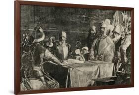 The Blood Compact's Ceremony Between Miguel Lopez De Legazpi (1503-1572) and Sikatuna-null-Framed Giclee Print