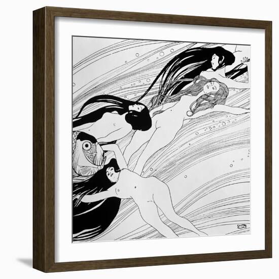 The Blood of Fish, Published in "Ver Sacrum" Magazine, 1898-Gustav Klimt-Framed Giclee Print