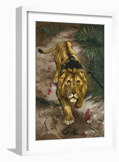 The Blood Trail-John Trivett Nettleship-Framed Giclee Print