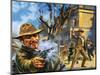 The Bloody Gunfight in the Town of Ingalls in 1893-Harry Green-Mounted Giclee Print