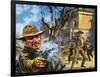 The Bloody Gunfight in the Town of Ingalls in 1893-Harry Green-Framed Giclee Print