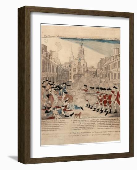 The Bloody Massacre Perpetrate in King-Street Boston on March 5th 1770 by a Party of the 29th…-Paul Revere-Framed Giclee Print