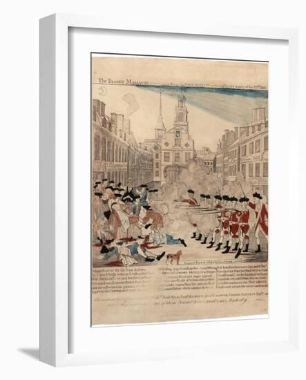 The Bloody Massacre Perpetrate in King-Street Boston on March 5th 1770 by a Party of the 29th…-Paul Revere-Framed Giclee Print