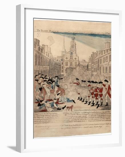 The Bloody Massacre Perpetrate in King-Street Boston on March 5th 1770 by a Party of the 29th…-Paul Revere-Framed Giclee Print