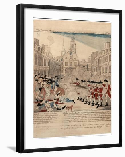 The Bloody Massacre Perpetrate in King-Street Boston on March 5th 1770 by a Party of the 29th…-Paul Revere-Framed Giclee Print