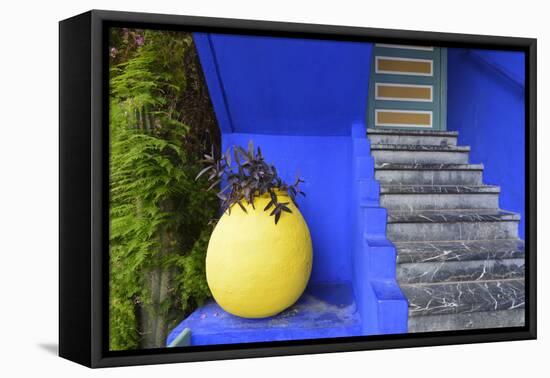 The Blue and Yellow Contrast Found in the Majorelle Garden. Marrakech, Morocco-Mauricio Abreu-Framed Stretched Canvas