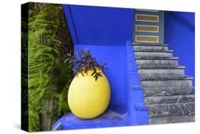 The Blue and Yellow Contrast Found in the Majorelle Garden. Marrakech, Morocco-Mauricio Abreu-Stretched Canvas