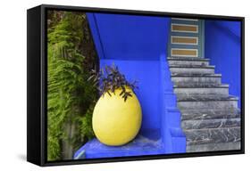 The Blue and Yellow Contrast Found in the Majorelle Garden. Marrakech, Morocco-Mauricio Abreu-Framed Stretched Canvas