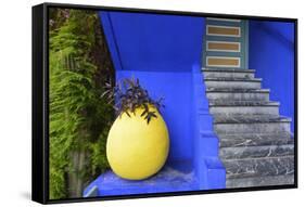 The Blue and Yellow Contrast Found in the Majorelle Garden. Marrakech, Morocco-Mauricio Abreu-Framed Stretched Canvas