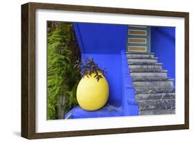 The Blue and Yellow Contrast Found in the Majorelle Garden. Marrakech, Morocco-Mauricio Abreu-Framed Photographic Print