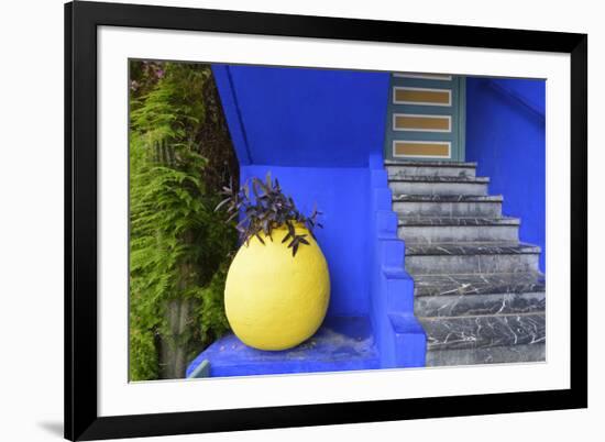 The Blue and Yellow Contrast Found in the Majorelle Garden. Marrakech, Morocco-Mauricio Abreu-Framed Photographic Print