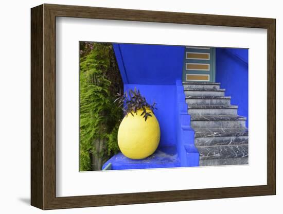 The Blue and Yellow Contrast Found in the Majorelle Garden. Marrakech, Morocco-Mauricio Abreu-Framed Photographic Print