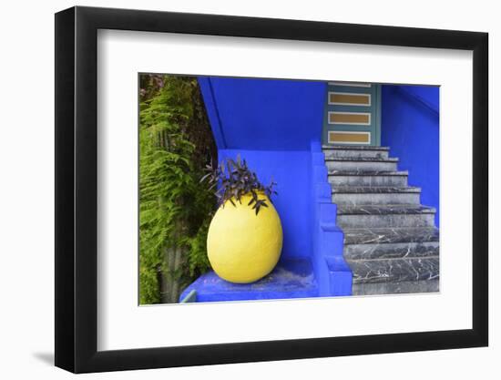 The Blue and Yellow Contrast Found in the Majorelle Garden. Marrakech, Morocco-Mauricio Abreu-Framed Photographic Print