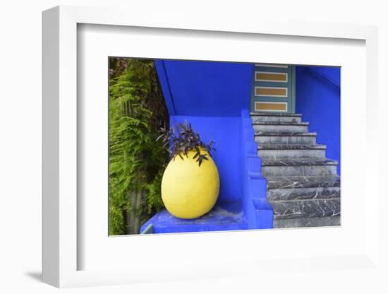 The Blue and Yellow Contrast Found in the Majorelle Garden. Marrakech, Morocco-Mauricio Abreu-Framed Photographic Print