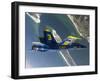The Blue Angels Perform a Looping Maneuver Over Naval Air Station Pensacola-Stocktrek Images-Framed Photographic Print