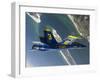 The Blue Angels Perform a Looping Maneuver Over Naval Air Station Pensacola-Stocktrek Images-Framed Photographic Print