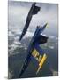 The Blue Angels Perform a Looping Maneuver Over Pensacola Beach, Florida-Stocktrek Images-Mounted Photographic Print