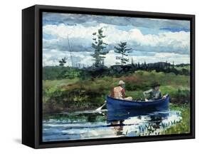 The Blue Boat-Winslow Homer-Framed Stretched Canvas