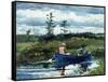 The Blue Boat-Winslow Homer-Framed Stretched Canvas