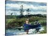 The Blue Boat-Winslow Homer-Stretched Canvas