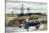 The Blue Boat-Winslow Homer-Stretched Canvas