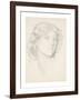 The Blue Bower - Female Head Study-Dante Gabriel Rossetti-Framed Premium Giclee Print