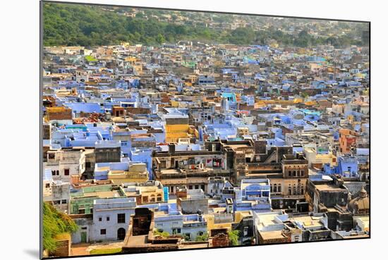 The Blue Buildings of Bundi, Rajasthan, India, Asia-Godong-Mounted Photographic Print