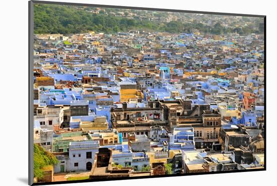 The Blue Buildings of Bundi, Rajasthan, India, Asia-Godong-Mounted Photographic Print