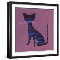 The Blue Cat, 1970s-George Adamson-Framed Giclee Print