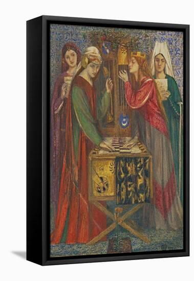 The Blue Closet-Dante Gabriel Rossetti-Framed Stretched Canvas