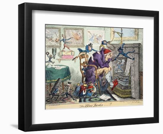 The Blue Devils, 1823-George Cruikshank-Framed Giclee Print