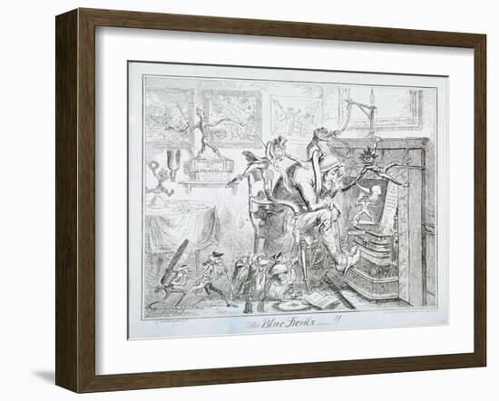 The Blue Devils, 1835-George Cruikshank-Framed Giclee Print