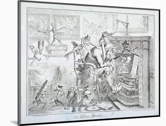 The Blue Devils, 1835-George Cruikshank-Mounted Giclee Print