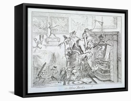 The Blue Devils, 1835-George Cruikshank-Framed Stretched Canvas