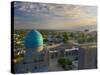 The Blue Domes of the Registan, Samarkand, Uzbekistan-Michele Falzone-Stretched Canvas